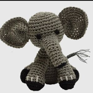 Elephant Knit Knack-New Animal Organic Cotton Pet Toys